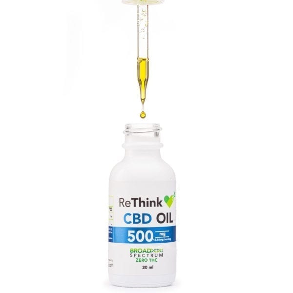 ReThink 500mg CBD Oil Tincture – 30ml Bottle