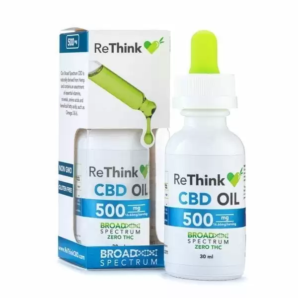 ReThink 500mg CBD Oil Tincture – 30ml Bottle