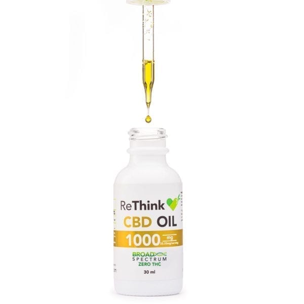 ReThink 1000mg CBD Oil Tincture - 30ml Bottle