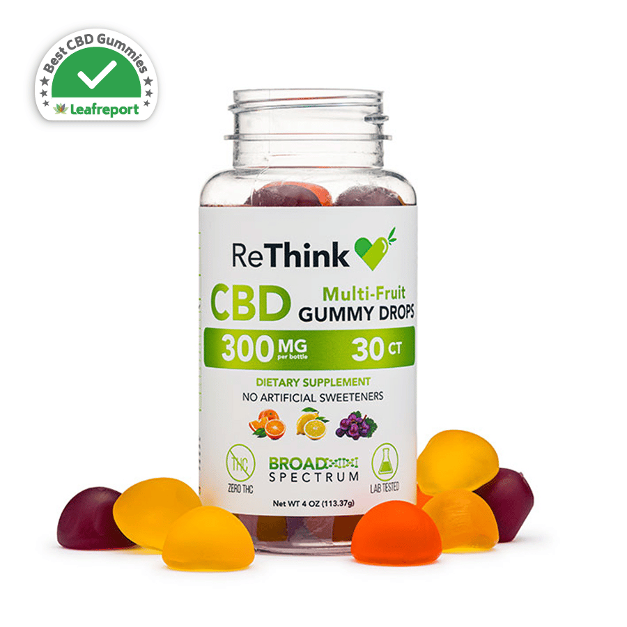 Rethink 300Mg Cbd Gummy Drops - Multi-Fruit - 30Ct