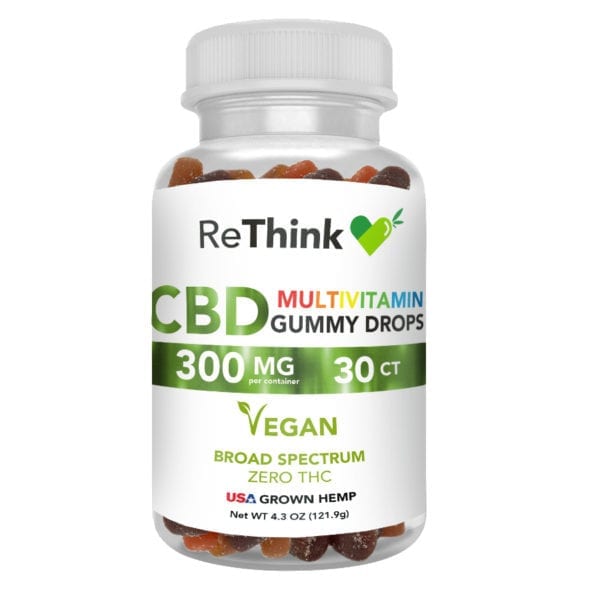 Cbd Rethink Multivitamin Gummy Drops Vegan Broad Spectrum 300Mg