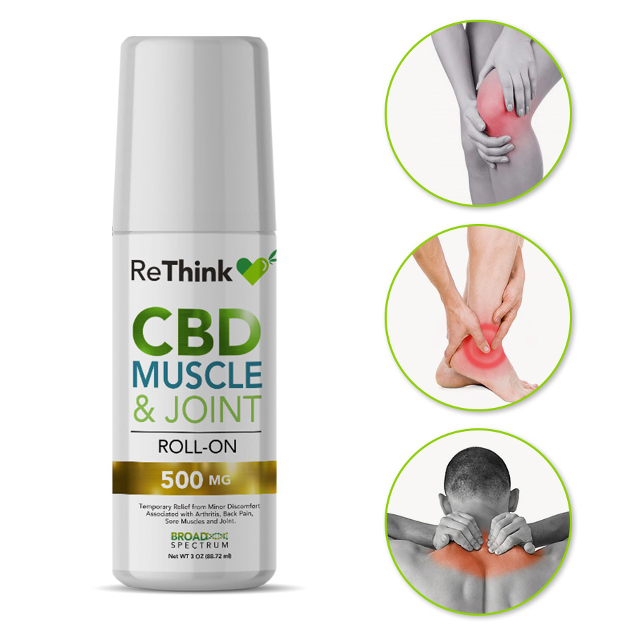 CBD Muscle & Joint Cream Roll On – 500MG