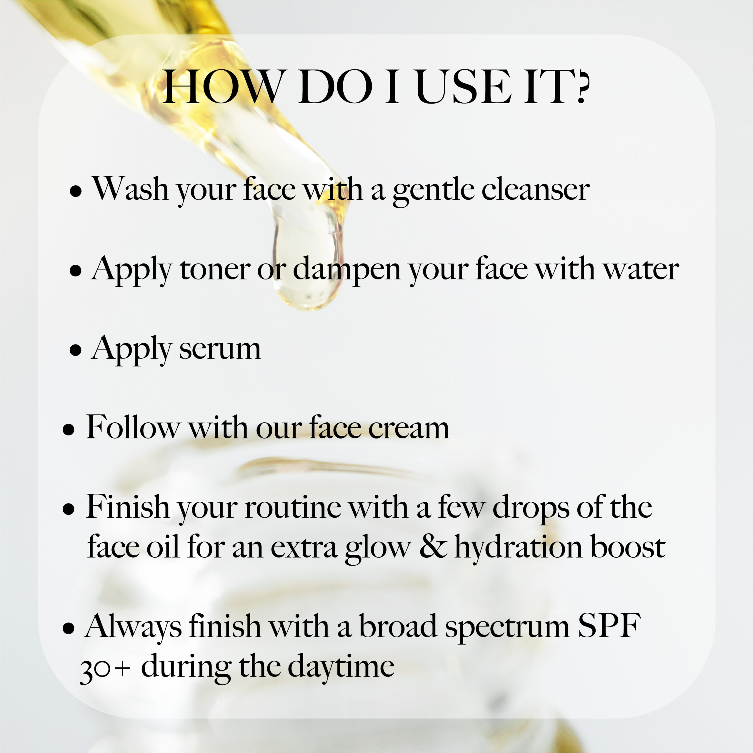face oil infographic