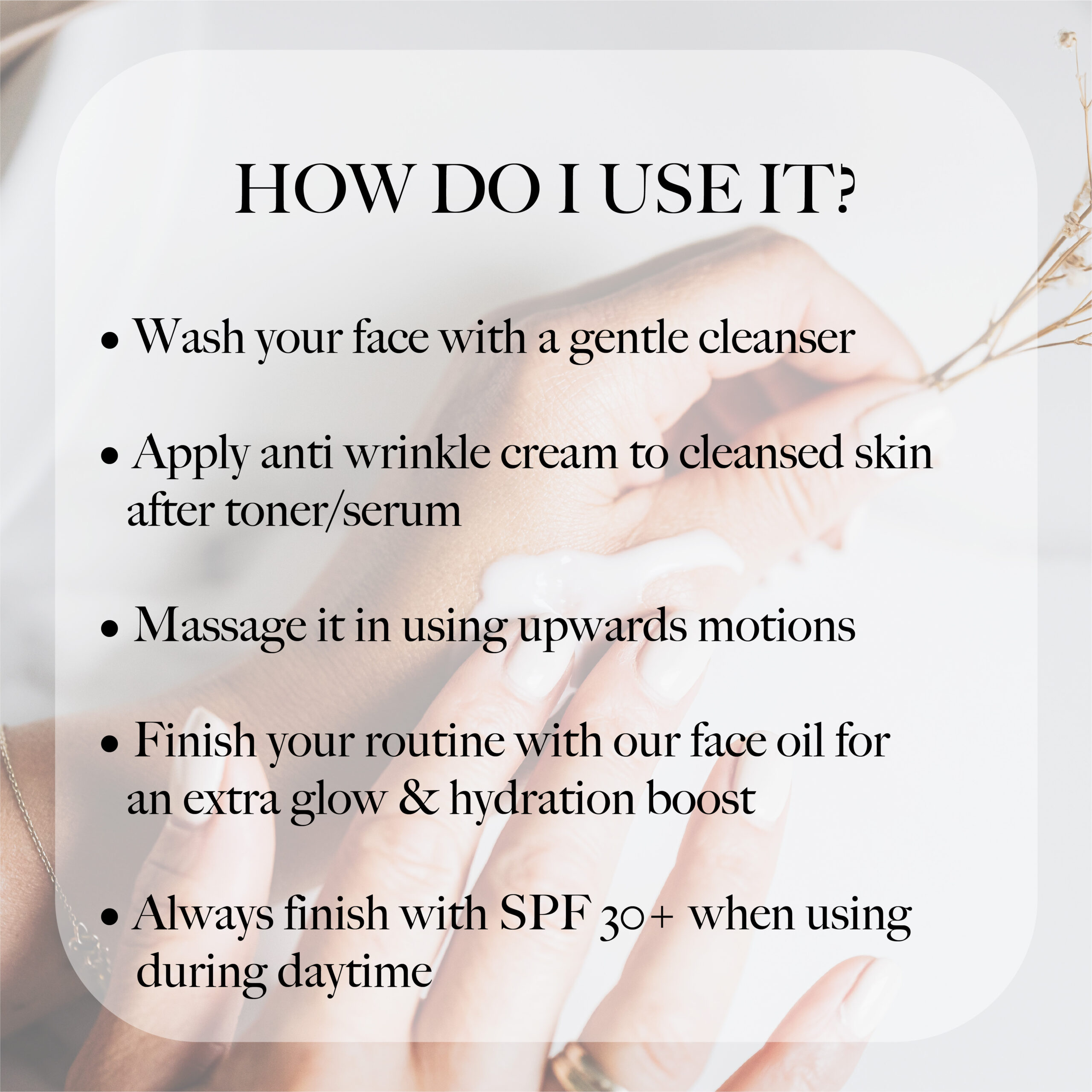 anti-wrinkle infographic