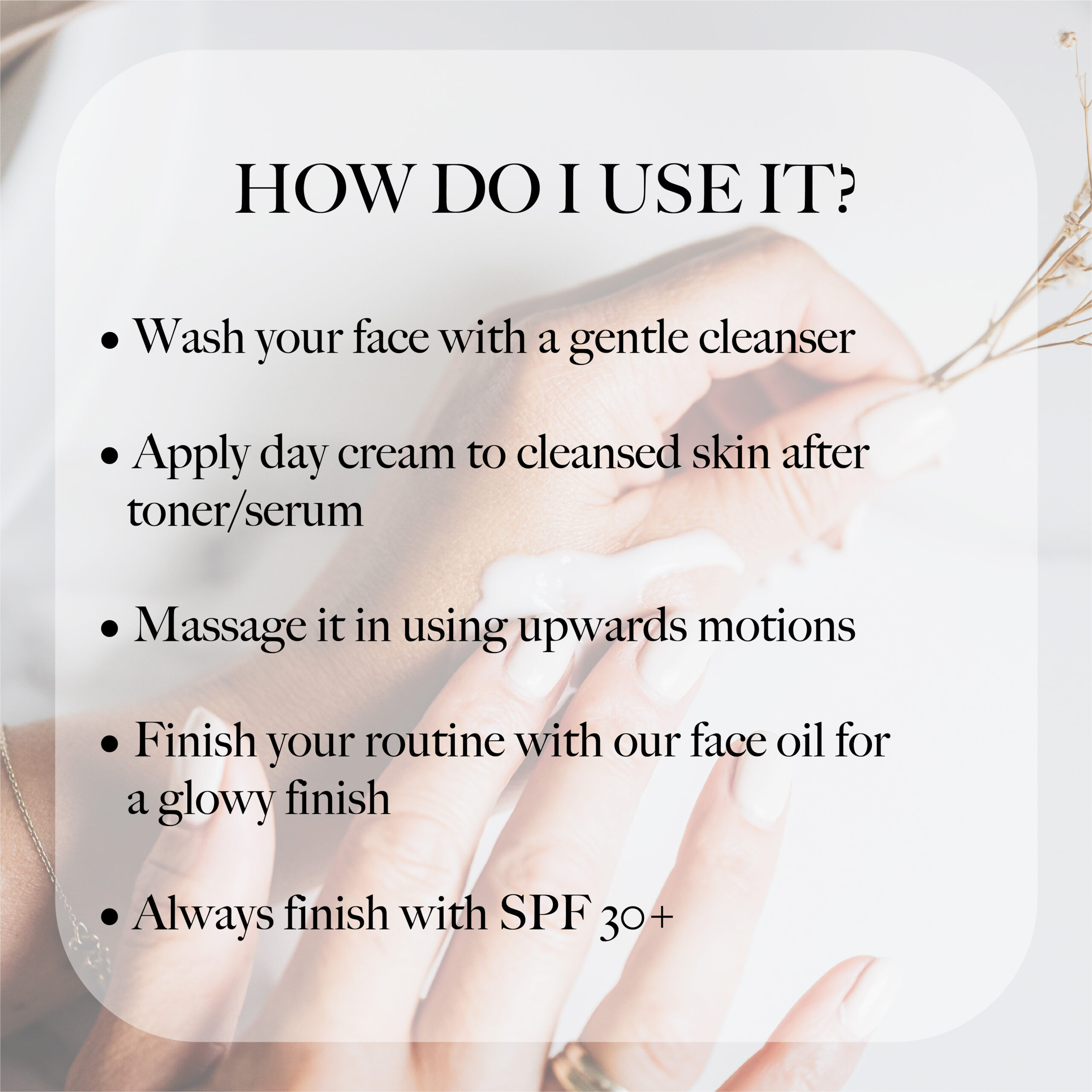 day cream infographic