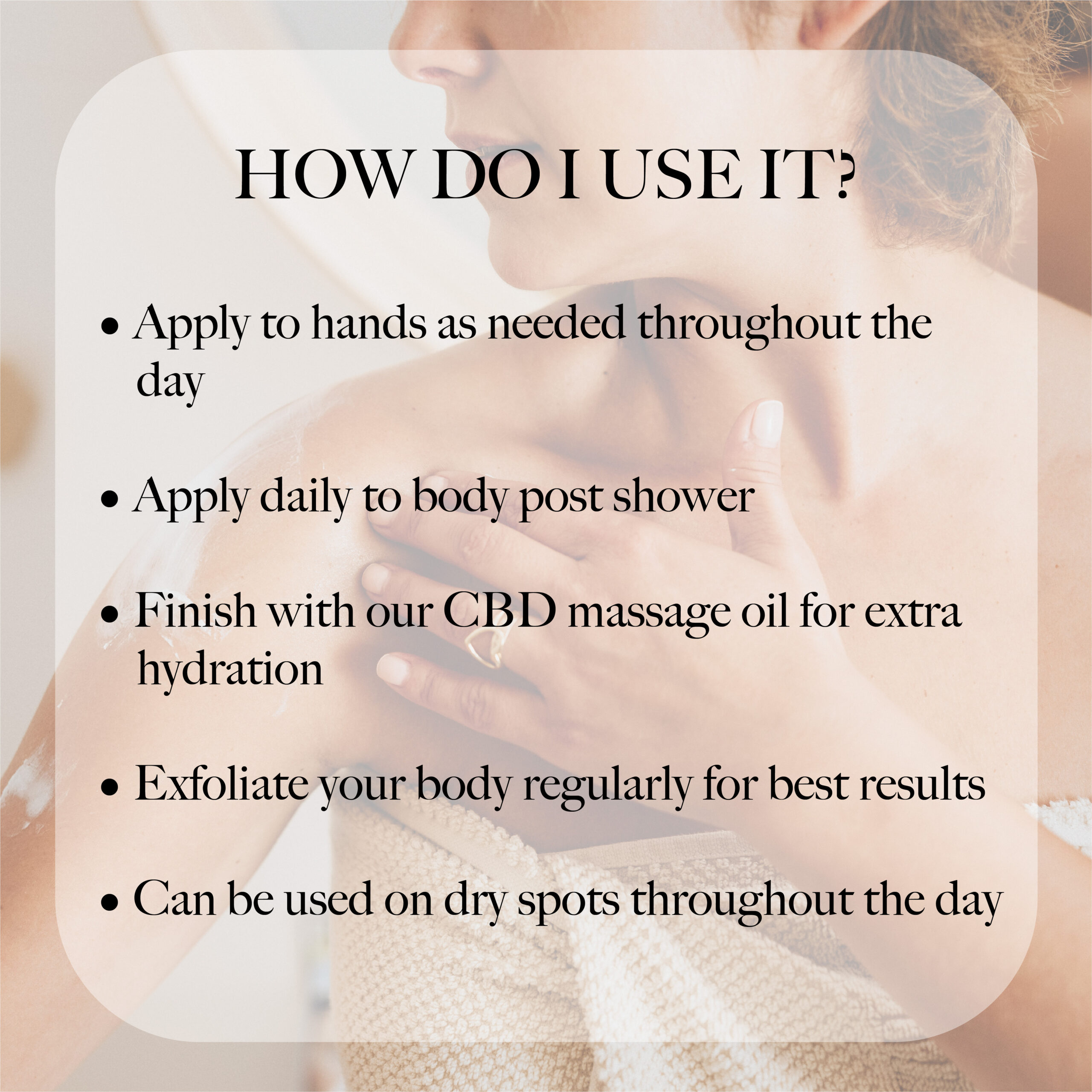 hand & body cream infographic