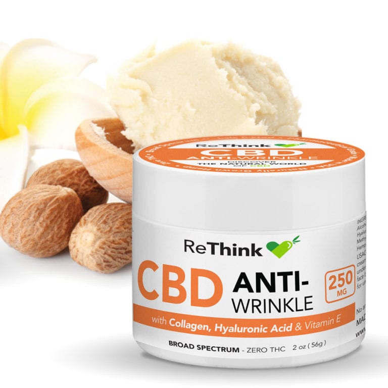 ReThink CBD Anti Wrinkle Cream 2oz 250MG CBD ReThink
