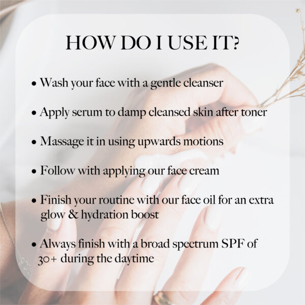 refined face serum infographic