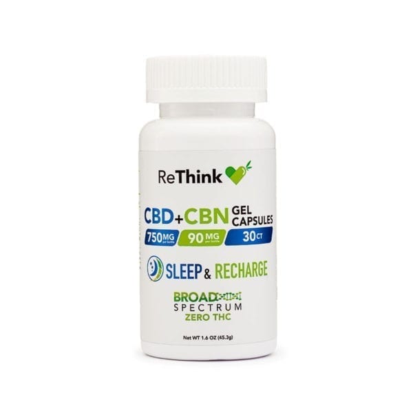 Rethink Sleep &Amp; Recharge Cbd Gel Capsules 750 Mg + 90 Mg Cbn