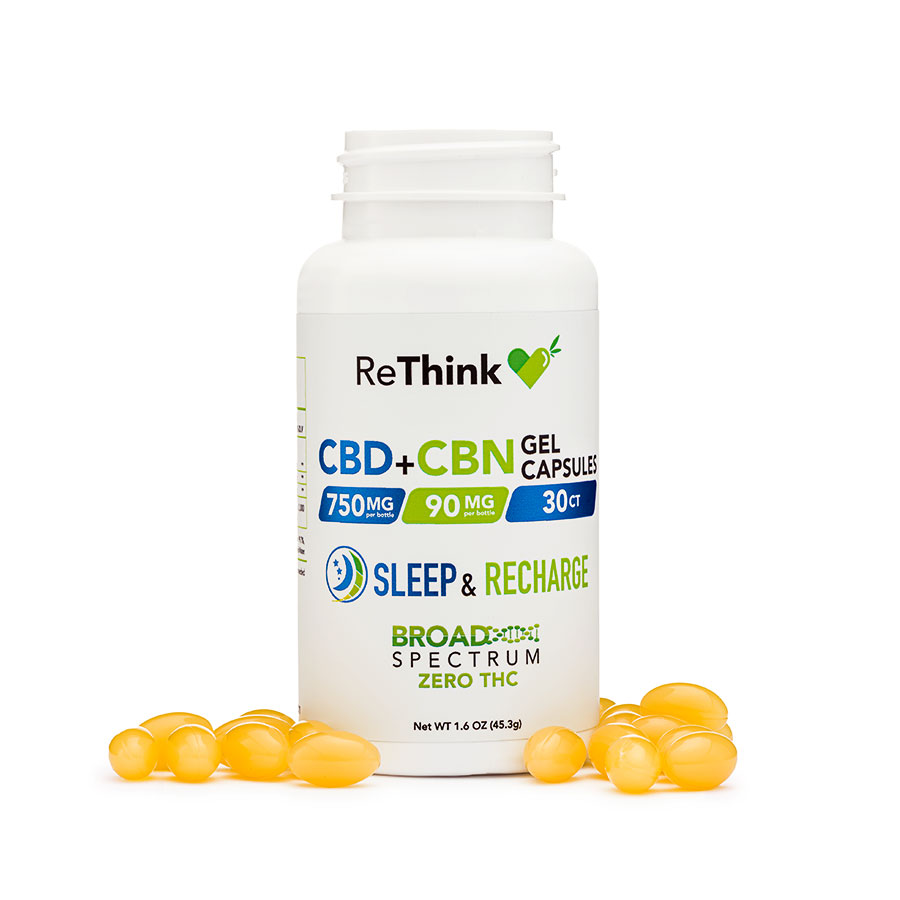 Rethink Sleep &Amp;Amp; Recharge Cbd Gel Capsules 750 Mg + 90 Mg Cbn