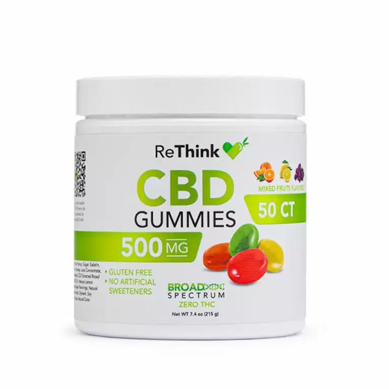 New 500mg CBD Gummies Mixed Fruit 50ct » CBD ReThink