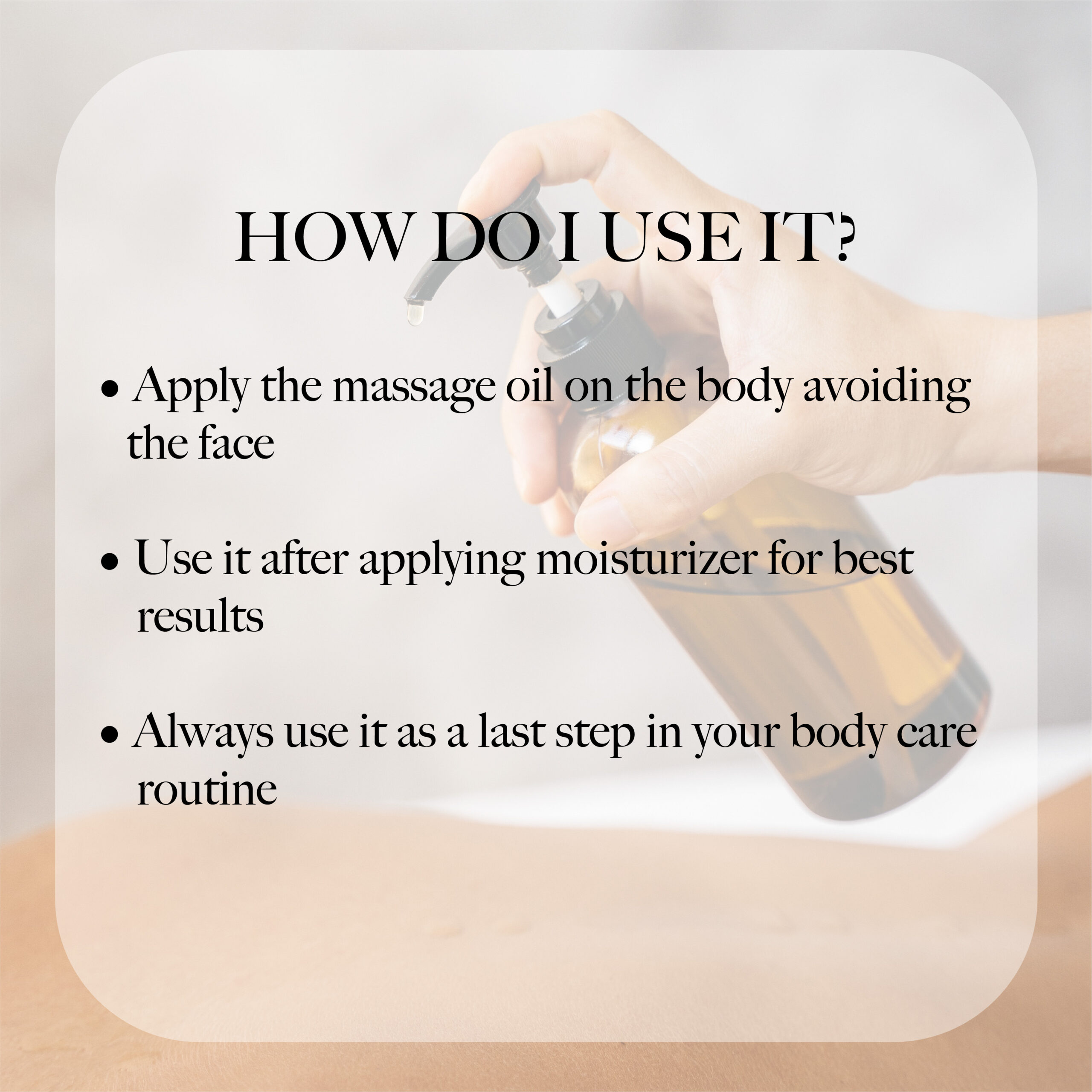 massage oil infographic