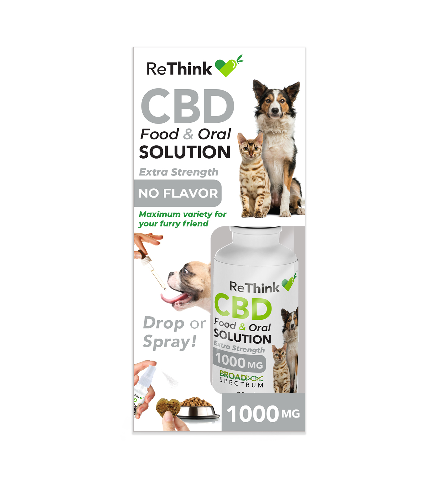 unflavored CBD pet spray