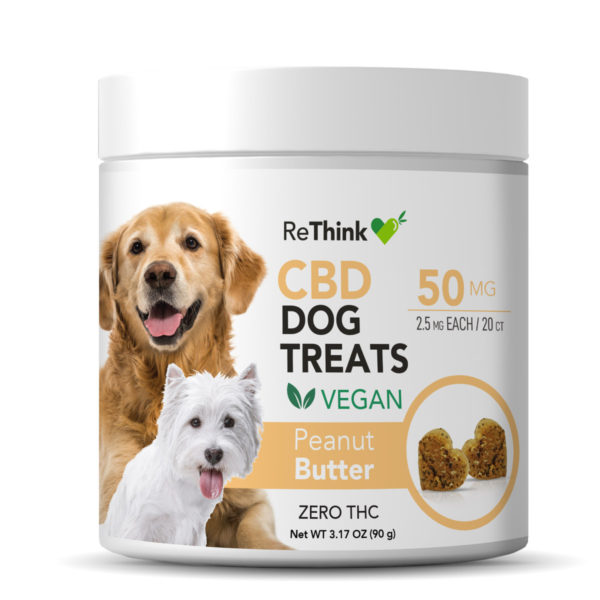 Rethink Hemp Cbd Dog Treats – Peanut Butter Flavored