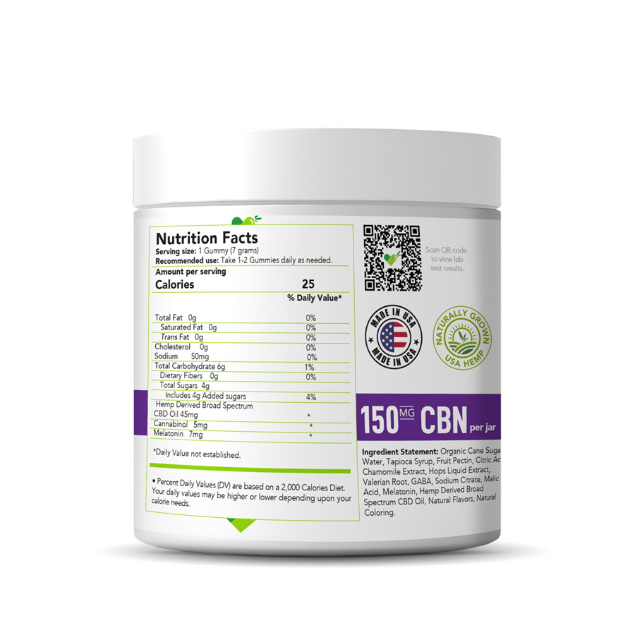 ReThink 1350mg Sleep CBD Gummies + 150mg CBN - 30CT