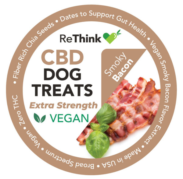 ReThink 200mg Vegan CBD Dog Treats - Smokey Bacon - 20ct
