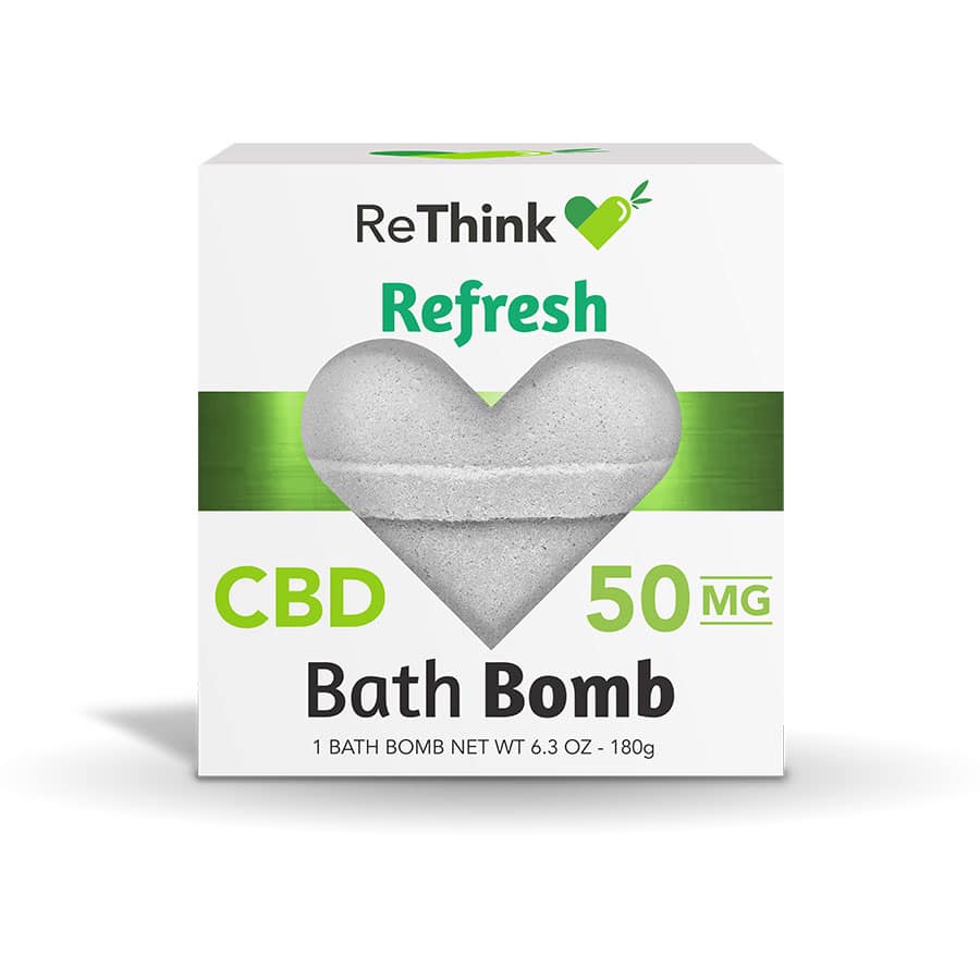ReThink 50mg CBD Bath Bomb Refresh - Mint & Lavender Scent