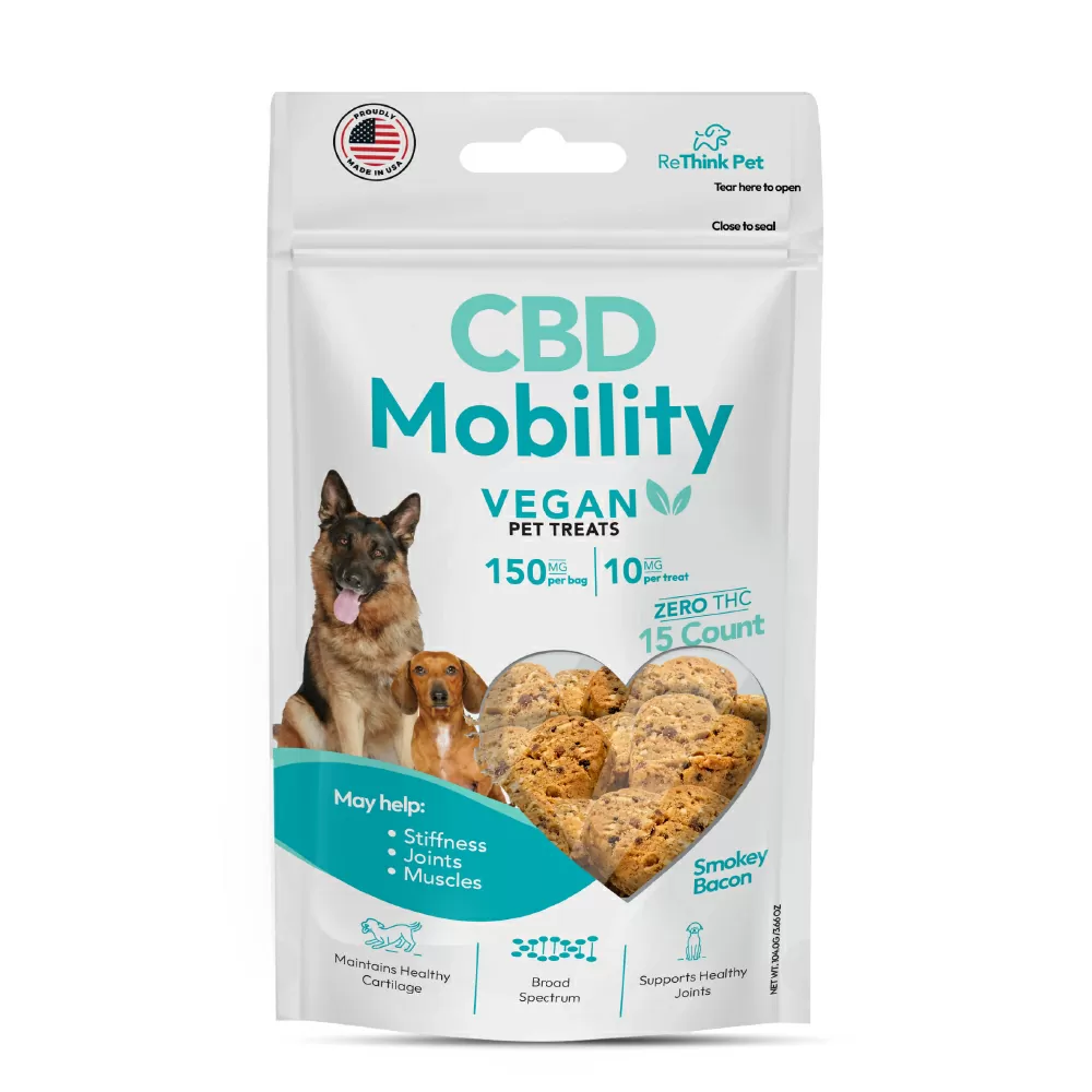 New 150mg CBD Mobility Dog Treats 15ct CBD ReThink